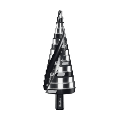 STAYER Pro-Max 4-32мм, 15 ступеней, винтовая спираль, сверло ступенчатое {29661-4-32-15}
