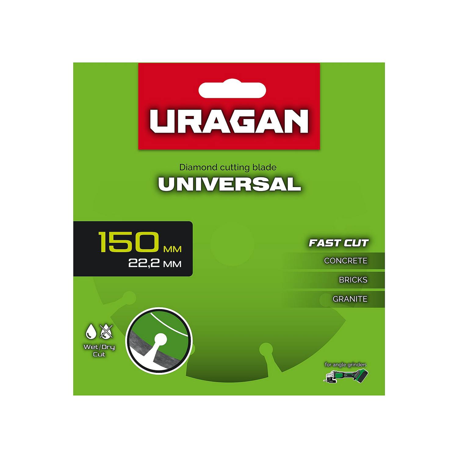 URAGAN  UNIVERSAL 150 мм, диск алмазный отрезной сегментный {36705-150}