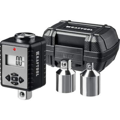 Электронный динамометрический адаптер "DIGITAL-A" с переходниками, 1/2", 40-200 Нм, KRAFTOOL {64044-200}