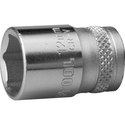 Торцовая головка KRAFTOOL "INDUSTRIE QUALITAT", Cr-V, FLANK, хромосатинированная, 1/4", 13 мм {27815-13_z01}