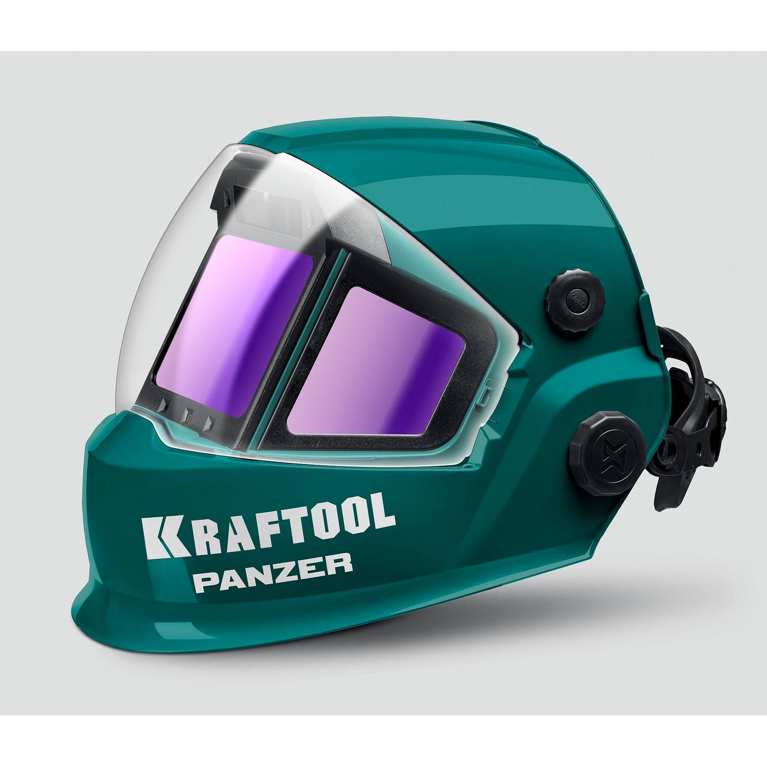 KRAFTOOL  PANZER хамелеон, с панорамным трёхсторонним светофильтром, затемнение 3/4-8/9-14, маска сварщика  {11061}