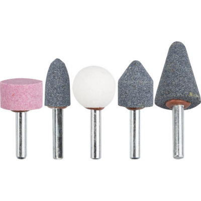 Набор STAYER "MASTER": Абразивные минишарошки-насадки для дрели, хвостовик d 6мм, 5 предм. {2990-H5}