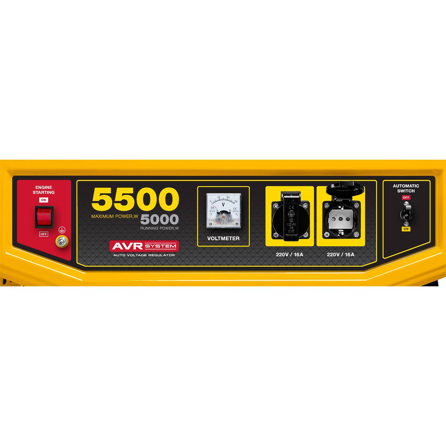 GS-6500 бензиновый генератор, 5500 Вт, STEHER {GS-6500}