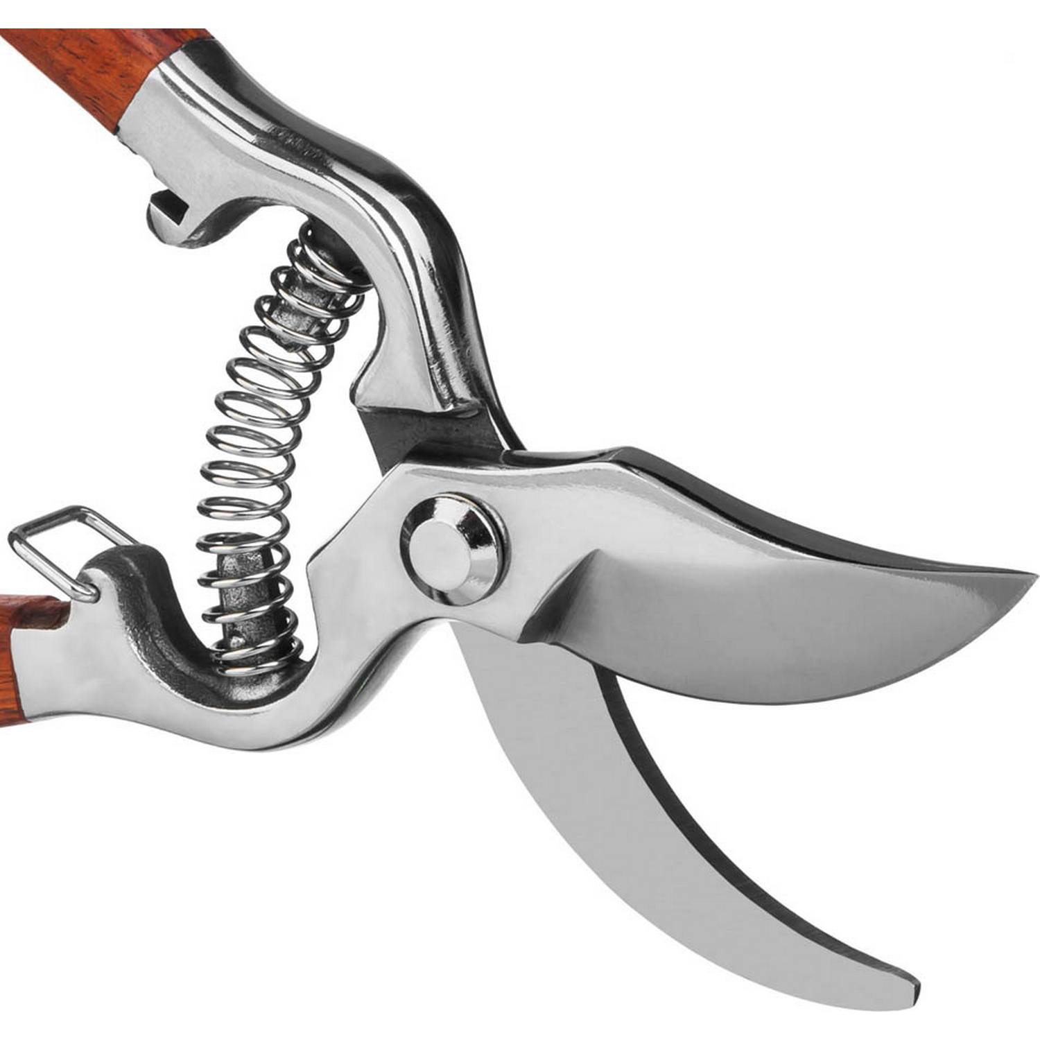 GRINDA  P-15, 210 мм, нержавеющая сталь, с деревянными рукоятками, цельнокованый плоскостной секатор, PROLine (423415)