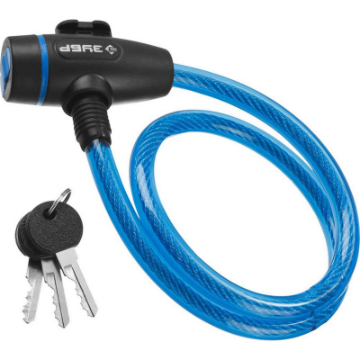 Замок ЗУБР "Профессионал", тросовый, 3 ключа в комплекте, длина троса 650мм, d 10мм {37261-65_z01}