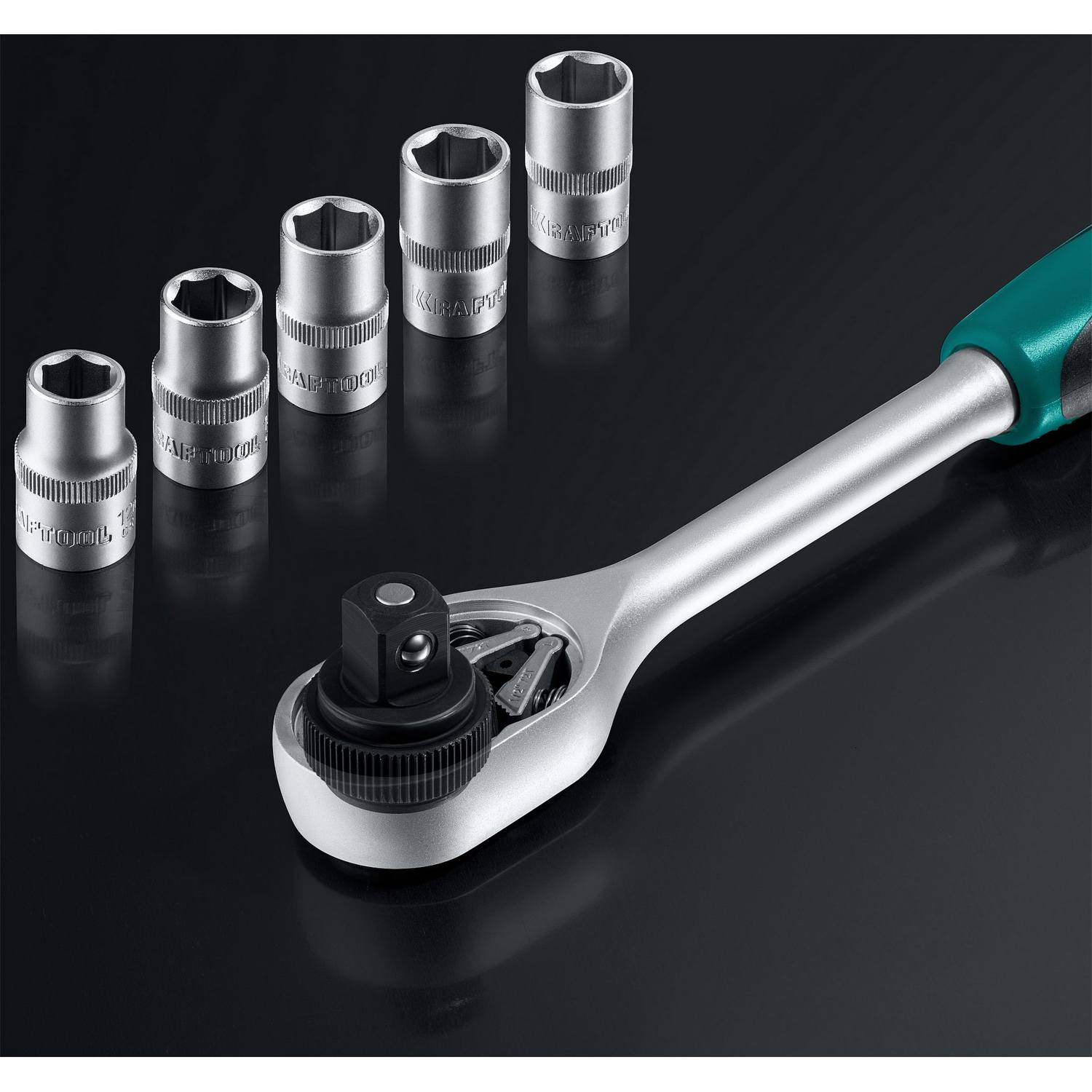 KRAFTOOL  X-Drive 82, 82 предм., (1/2"+1/4"), Универсальный набор инструмента  {27887-H82_z03}