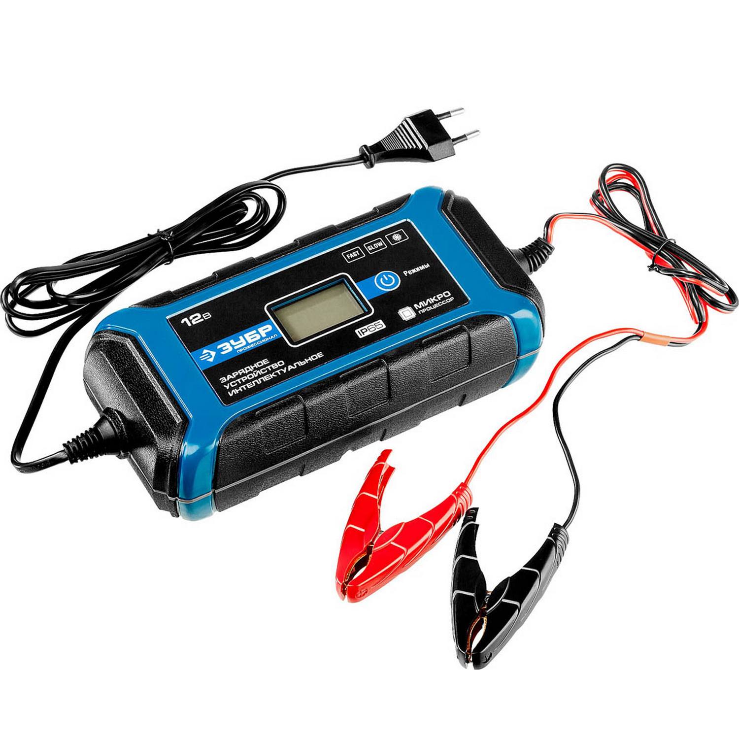 ЗУБР  ЗУ-160, 12 В, 8 А, интеллектуальное зарядное устройство для аккумуляторов, Профессионал (59303)