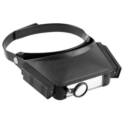 Лупа STAYER "STANDARD" с креплением на голову, изменяемое увеличение, с подсветкой {40520-2}