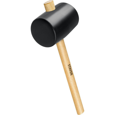 STAYER  1100г Чёрная резиновая киянка с деревянной рукояткой {20505-100}