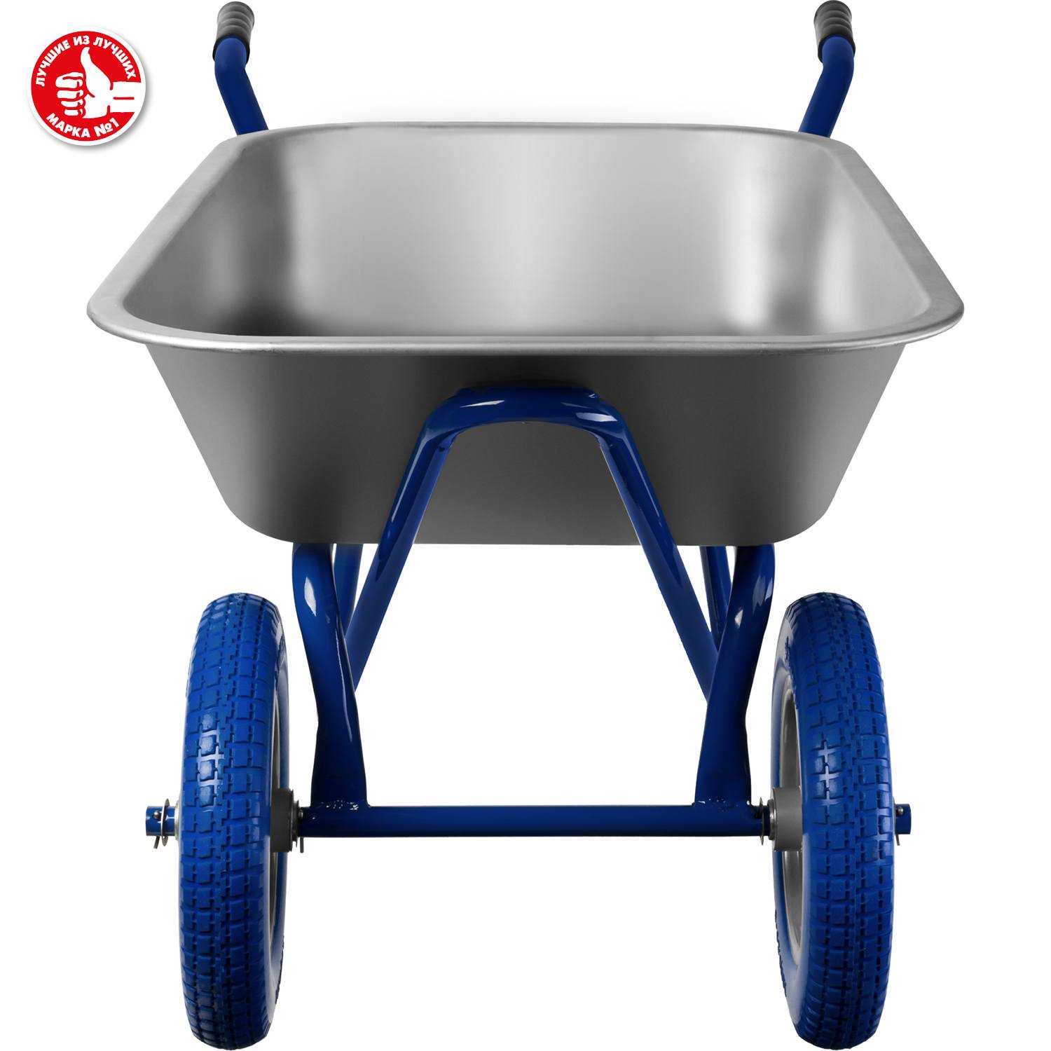 ЗУБР  ПТ-300, 110 л, 240 кг, двухколесная, оцинкованная сталь, строительная тачка, Профессионал (39911)