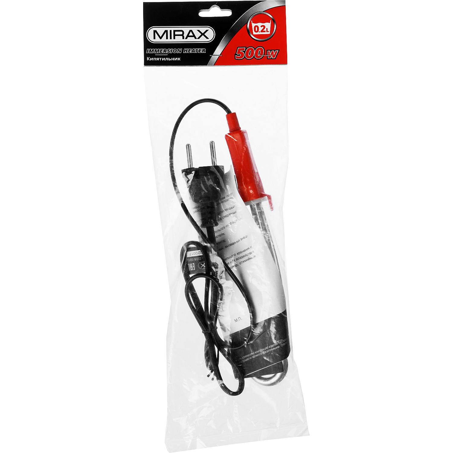Кипятильник MIRAX, 500 Вт, 220В {55418-05}