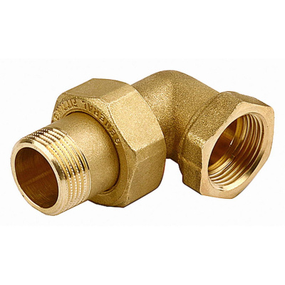 Соединитель GENERAL FITTINGS угловой с накидной гайкой, латунь, г/ш, 1/2" {51035-G/S-1/2}