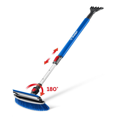 ЗУБР  телескопическая щётка с поворотной головой и водосгоном от снега автомобильная, 940-1310 мм, Профессионал {61063}