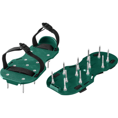 GRINDA GA-26 аэратор ножной для газона со стальными шипами, 26 шипов длиной 50мм {422111}