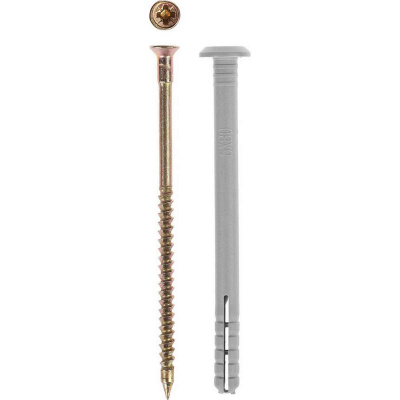 Дюбель-гвоздь полипропиленовый, грибовидный бортик, 6 x 60 мм, 1200 шт, ЗУБР {4-301350-06-060}