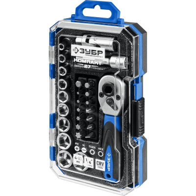 ЗУБР Компакт-27  универсальный набор инструмента 27 предм. Серия Профессионал {27642-H27_z01}