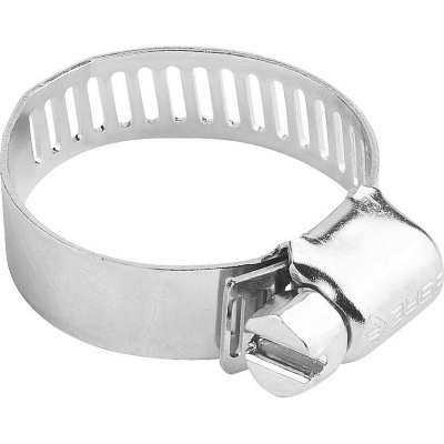 Хомуты оцинкованные, просечная лента 12.7 мм, 29-47 мм, 4 шт, ЗУБР {37805-029-47-4}