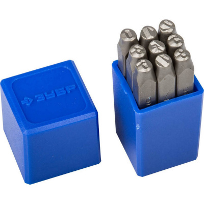 Клейма ЗУБР цифровые арабские, шрифт 5мм {21501-05_z01}