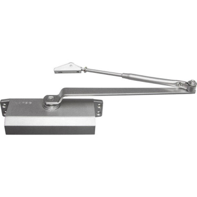 Доводчик дверной ЗУБР для дверей массой до 80 кг, цвет серебро {37910-80}