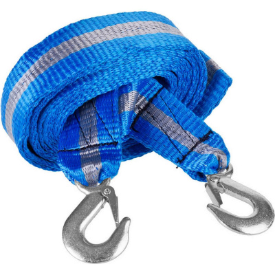 Трос буксировочный ЗУБР "ЭКСПЕРТ", 2 крюка, сумка, 5м, 3,5т {61215-3.5}