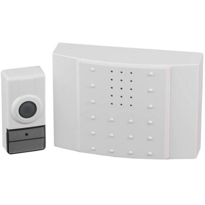 Звонок СВЕТОЗАР "ЛИРА" радиочастотный беспроводной, 16 мелодий, 4,5В {SV-58062}