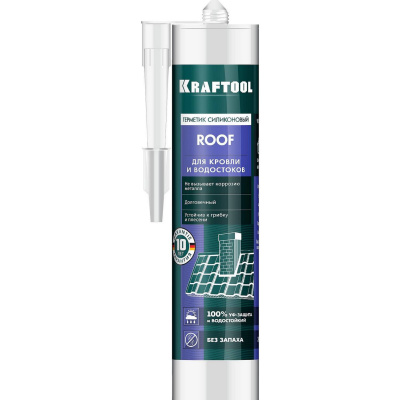 KRAFTOOL  ROOF 300 мл черный, Кровельный силиконовый герметик  {41258-4}