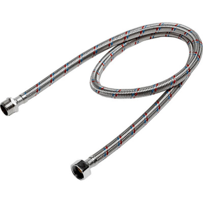 Подводка гибкая ЗУБР для воды, оплетка из нержавеющей стали, г/ш 1/2" - 1м {51005-G/S-100}