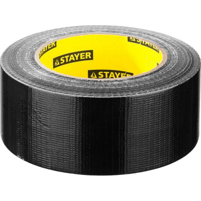 Армированная лента, STAYER Professional 12086-50-50, универсальная, влагостойкая, 48мм х 45м, черная {12086-50-50}