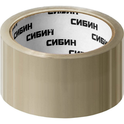 Клейкая лента, СИБИН 12055-50-50, прозрачная, 48мм х 50м {12055-50-50_z02}