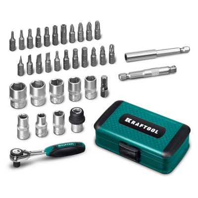 KRAFTOOL  X-Drive 35, универсальный набор инструмента 1/4" 35 предм.  {27974}