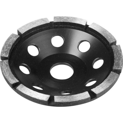 Однорядная ЗУБР чашка алмазная шлифовальная сегментная 125 мм, ПРОФЕССИОНАЛ {33373-125}