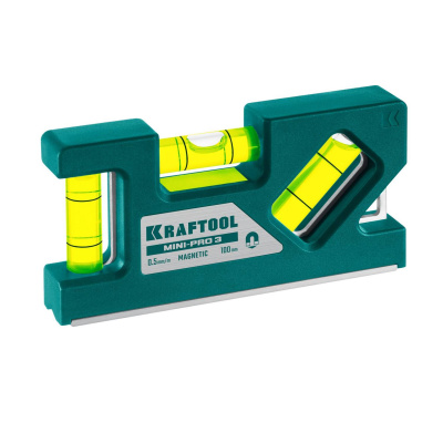 KRAFTOOL  Mini-Pro 3, 100 мм, магнитный компактный уровень  (34861-010)