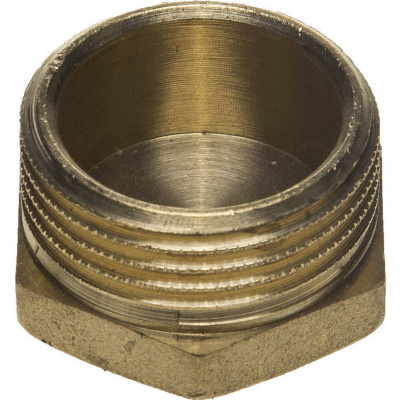 Заглушка GENERAL FITTINGS латунь, 6-ти гранная головка, наружная резьба, 1" {51098-S-1}