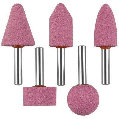 Набор ЗУБР "Мастер": Абразивные минишарошки-насадки для  дрели, оксид алюминия высокой твердости, хвостовик d 6мм, 5 предм.