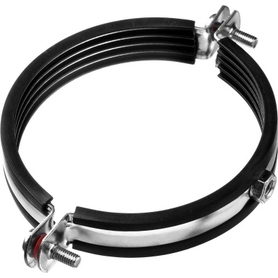 Хомут трубный с гайкой, 4", 5шт, оцинкованный, ЗУБР {37850-107-116}