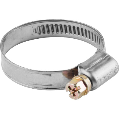 Хомуты, нерж. сталь, накатная лента 9 мм, 20-32 мм, 5 шт, ЗУБР Профессионал {3787-20-32}