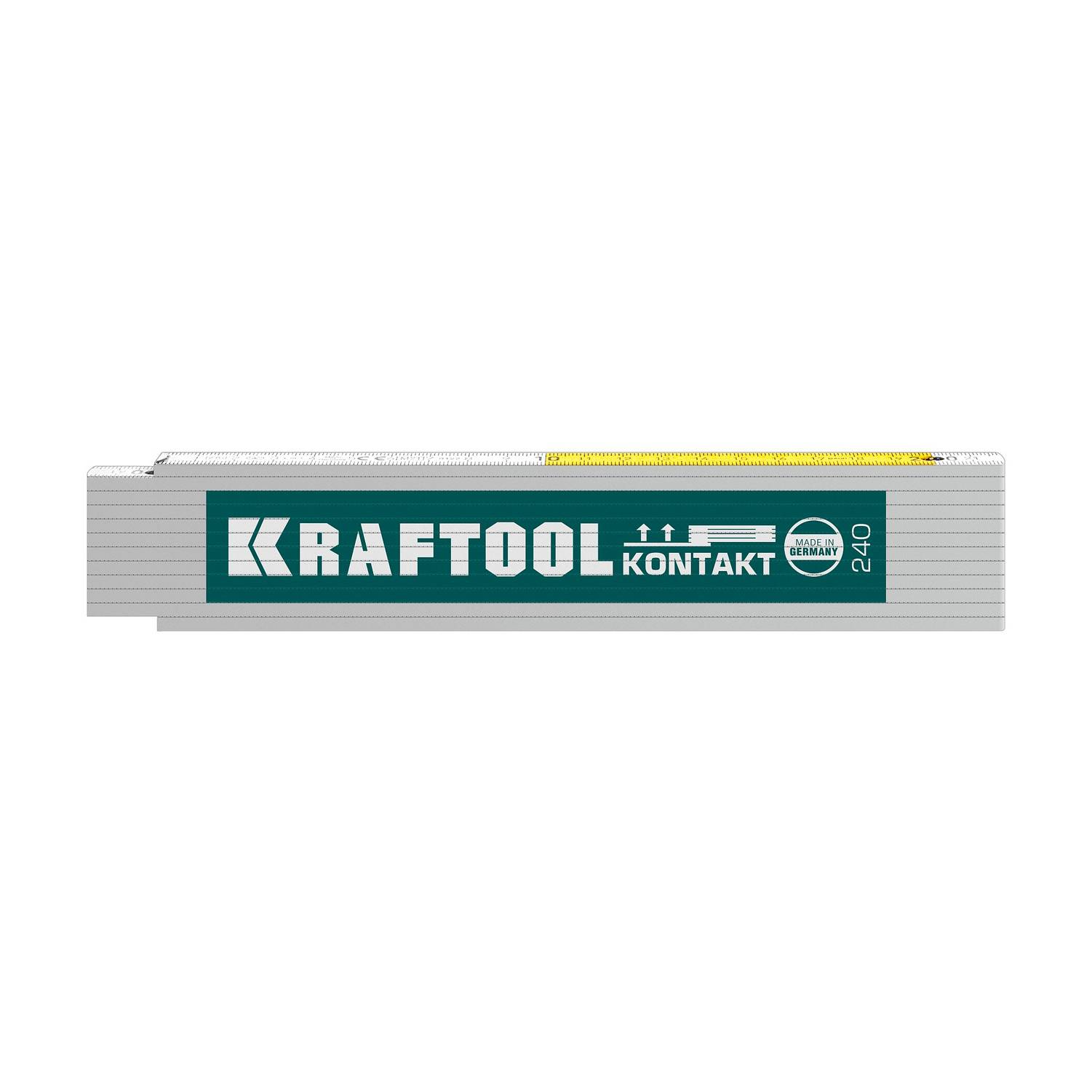 KRAFTOOL  PRO-90 Kontakt, 2.4 м, профессиональный складной деревянный метр {34729}