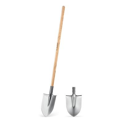 ЗУБР  Фаворит-НС, 290х205х1500мм, полотно 2мм, нержавеющая сталь, дерев. лакир. черенок высш. сорт, штыковая лопата, тип ЛКО, ПРОФЕССИОНАЛ {4-39401_z02}