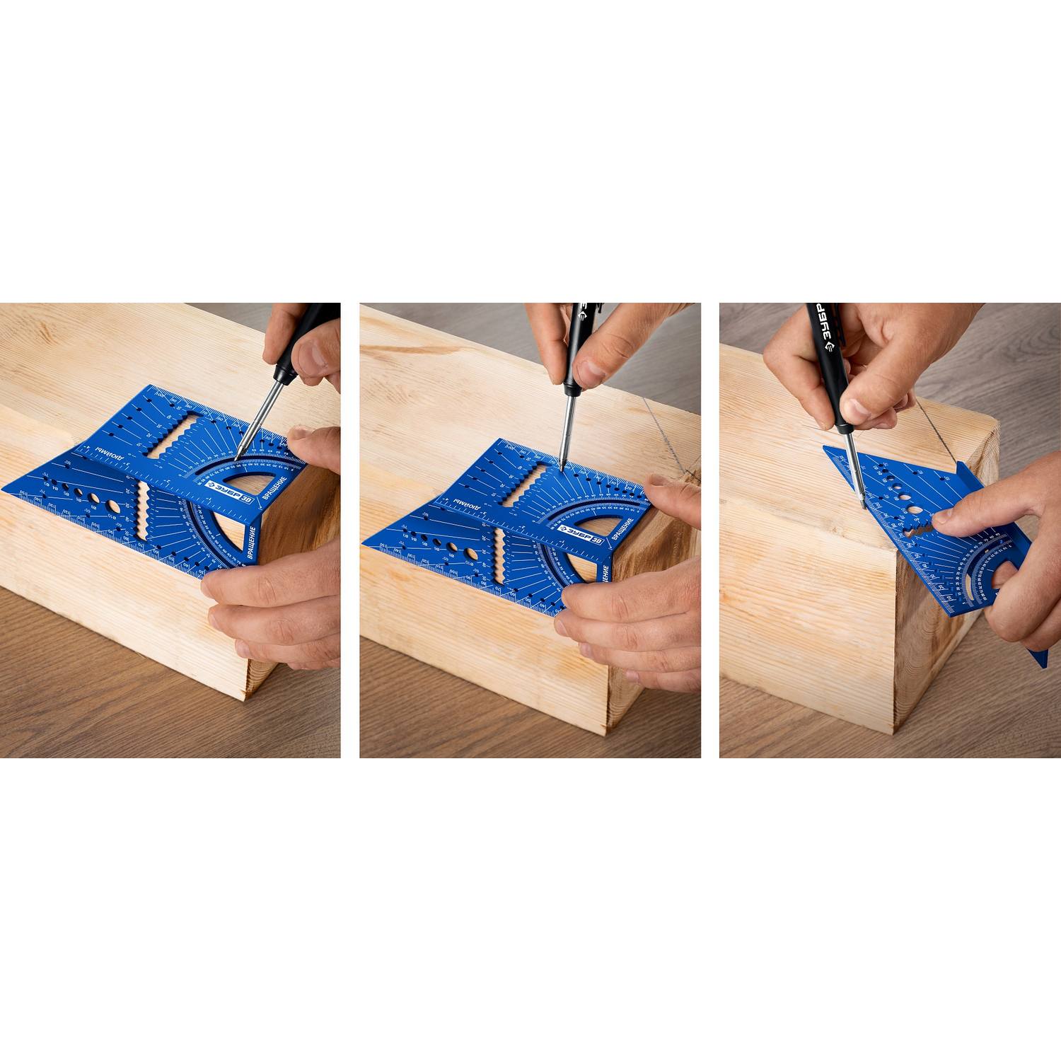 Угольник многофункциональный ЗУБР 3D, 7-в-1 {34399}