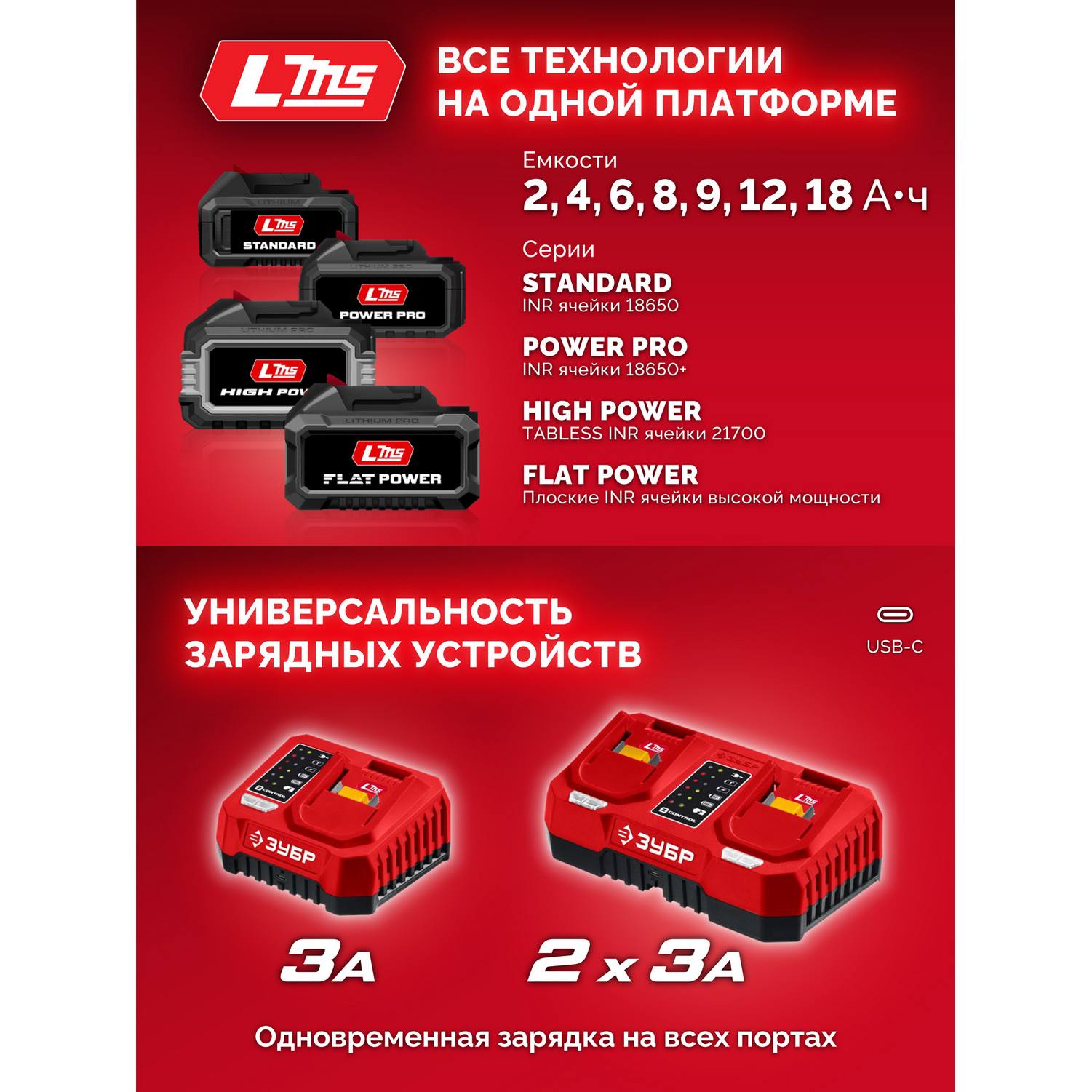 ЗУБР  20 В, 165 Н·м, 2 АКБ LMS (2 А·ч), бесщеточная ударная дрель-шуруповерт, сумка {ДБУ-165-22}