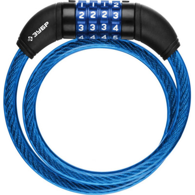 Замок ЗУБР "Профессионал", тросовый, кодовый, с изменяемым кодом, длина троса - 650мм, d 10мм {37262-65_z01}