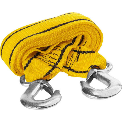 Трос буксировочный STAYER STANDARD, 2 крюка, сумка, 4м, 5т {61207-5.0}