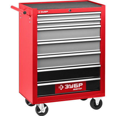 Тележка инструментальная ЗУБР "Мастер", 7 ящиков, 680х330х880мм {38905-7}