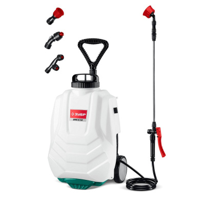 ЗУБР  16 л, колеса, аккумуляторный опрыскиватель {ОПС-16К}