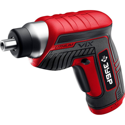 ЗУБР ViX отвертка аккумуляторная 3.6 В, в коробке с 10 битами {ЗО-Е-3.6 Ли}