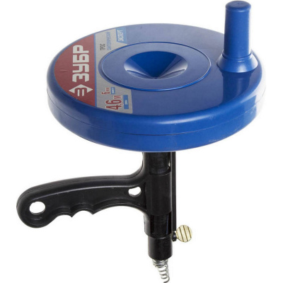 Трос ЗУБР "ЭКСПЕРТ" сантехнический в пластиковом корпусе длина 4,6 м, диаметр 6 мм {51907-05}