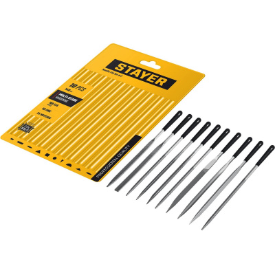 STAYER  140 мм, 10 предм., набор надфилей, Professional  {16011-H10_z02}