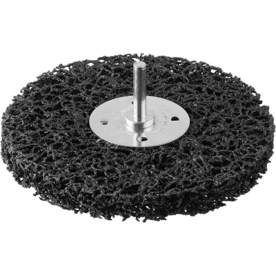 ЗУБР "Профессионал". Щетка дисковая для дрели, нейлоновая проволока с абразивным покрытием, с открытой агрессивной структурой, 125мм