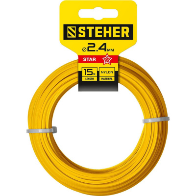 Леска для триммера ЗВЕЗДА 2.4 мм  15 м STEHER {75010-2.4}