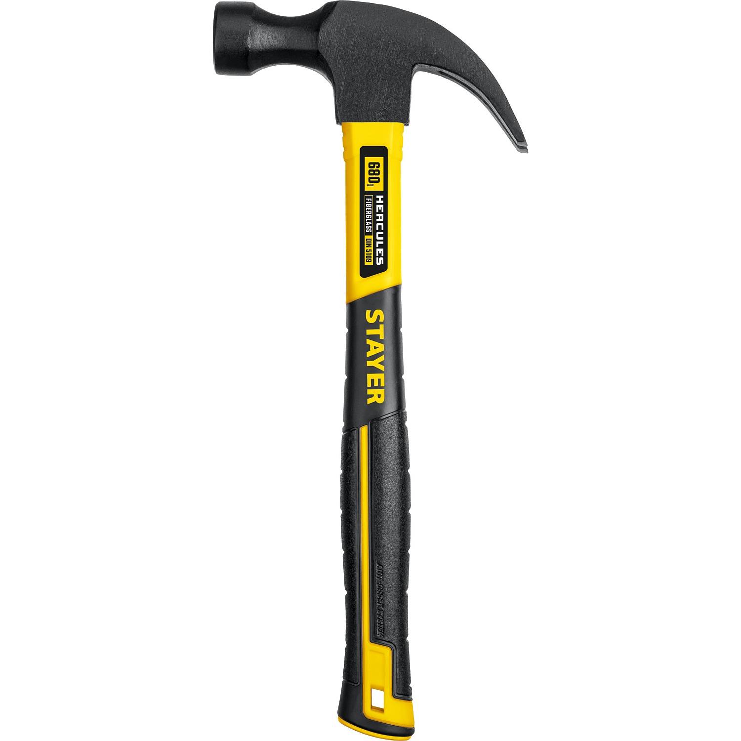 STAYER  Fiberglass, 680 г, с фиберглассовой рукояткой, столярный молоток-гвоздодёр, Professional (2026_z02)